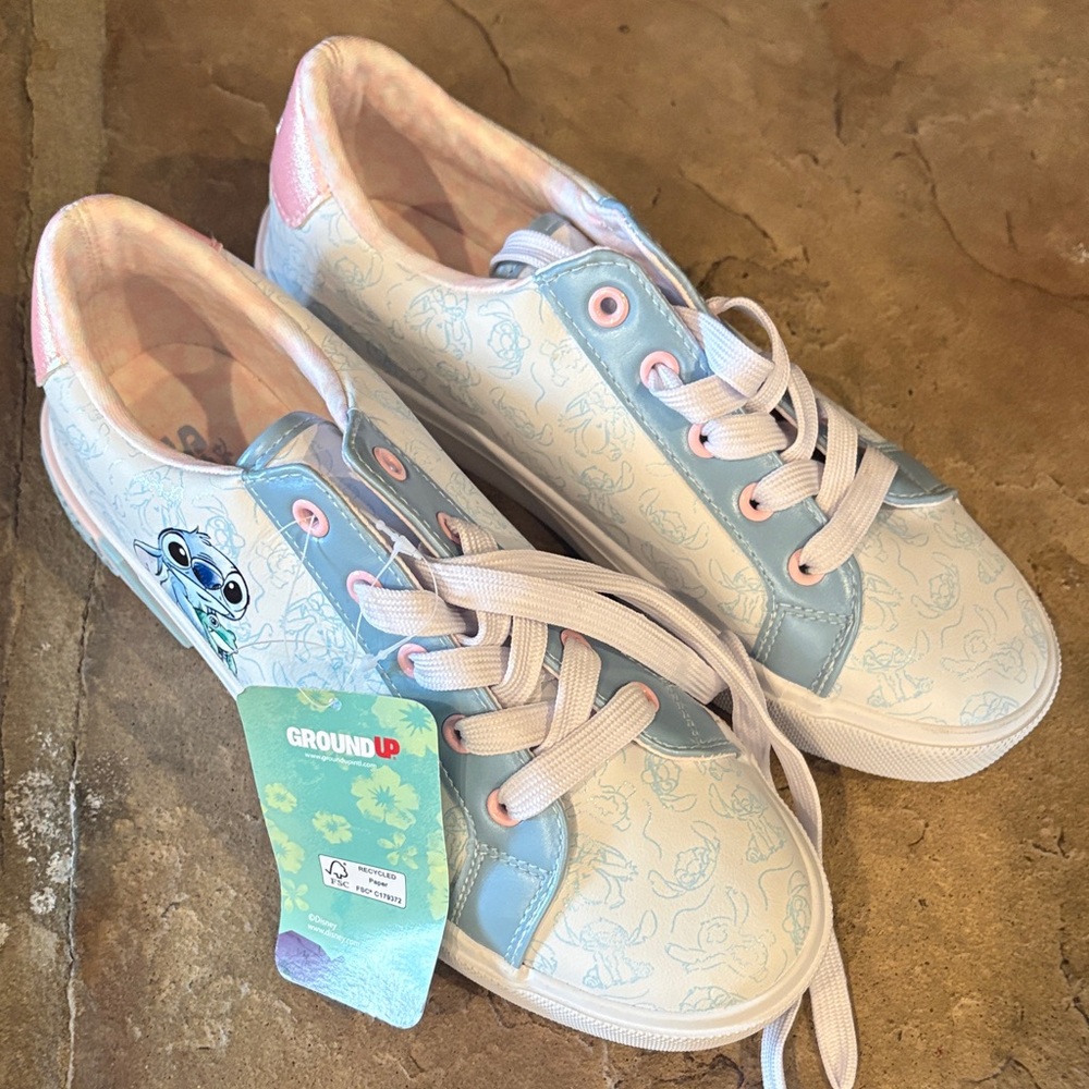 Disney Stitch White and Blue Sneakers